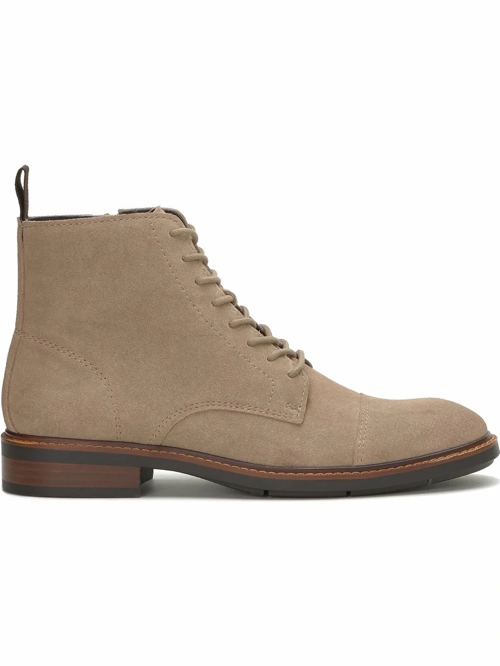 Vince Camuto Men's Taupe Suede Lace-Up Chukka Boots